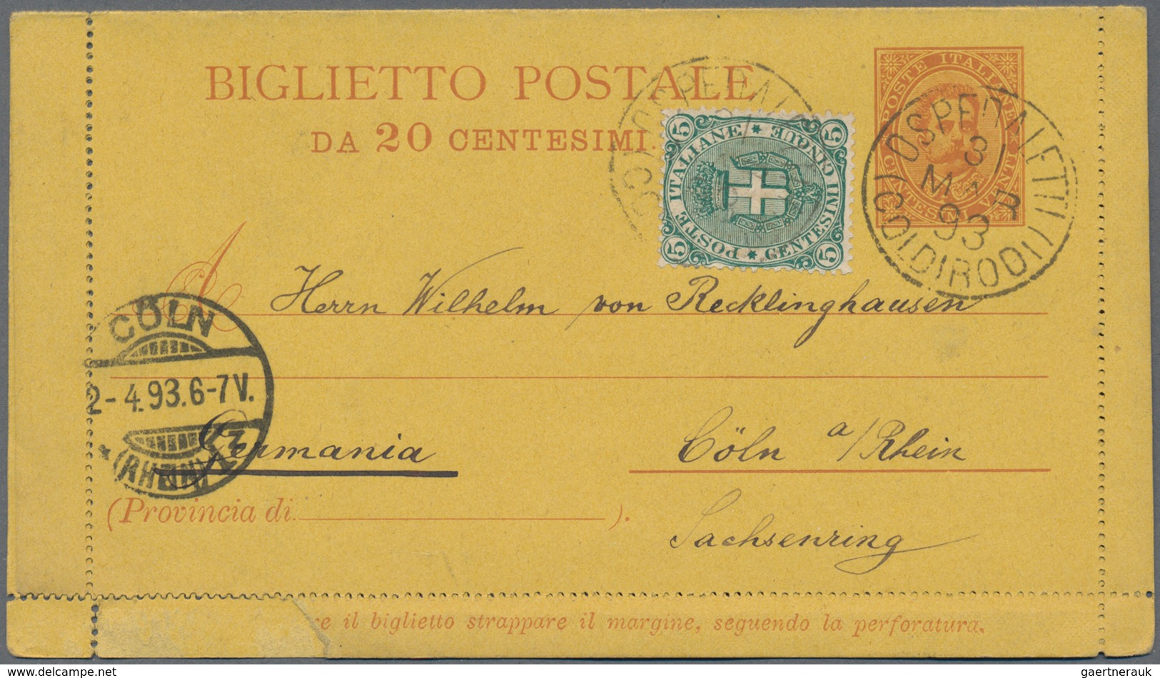 Italien: 1878/2005, Accumulation Of Approx. 210 Covers, Postcards And Unused/CTO-used And Used Posta - Colecciones