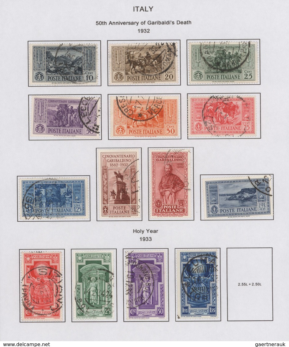 Italien: 1901/1977, Comprehensive Used Collection On Album Pages, Main Value 1920s/1950s Incl. Bette - Collections