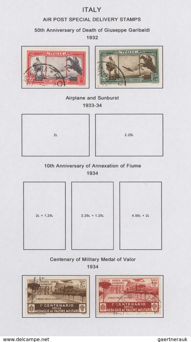 Italien: 1901/1977, Comprehensive Used Collection On Album Pages, Main Value 1920s/1950s Incl. Bette - Collections