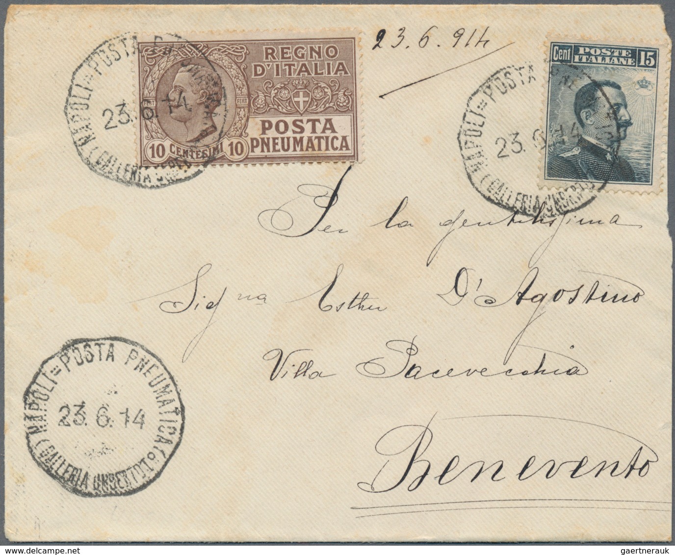 Italien: 1914 - 1957 (ca): "Pneumatic Mail" In Rome, Naples And Milan. 130+ Covers, Stationery, Tele - Collections