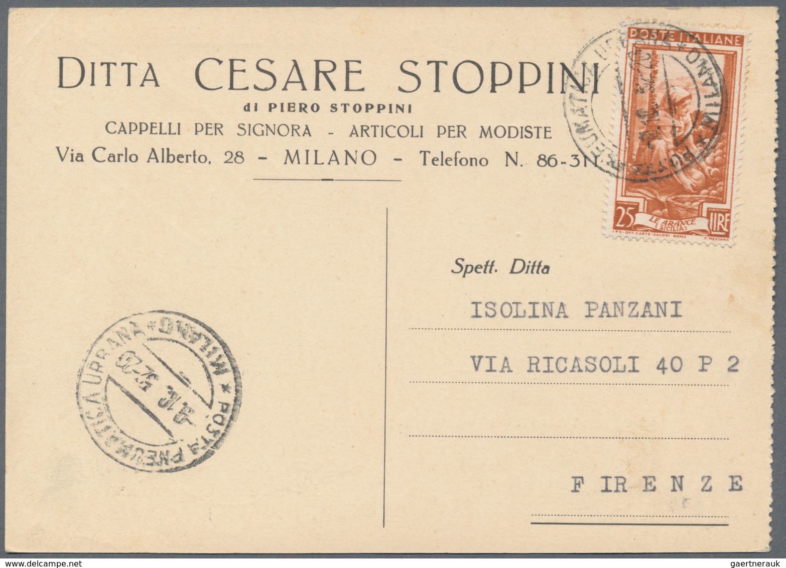 Italien: 1914 - 1957 (ca): "Pneumatic Mail" in Rome, Naples and Milan. 130+ covers, stationery, tele