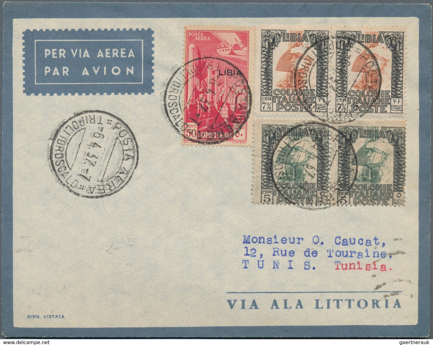 Italien: 1927/1940, AIRMAIL, Lot Of Eight Flight Covers/cards, Mainly First/special Flights: 1.2.192 - Lotti E Collezioni