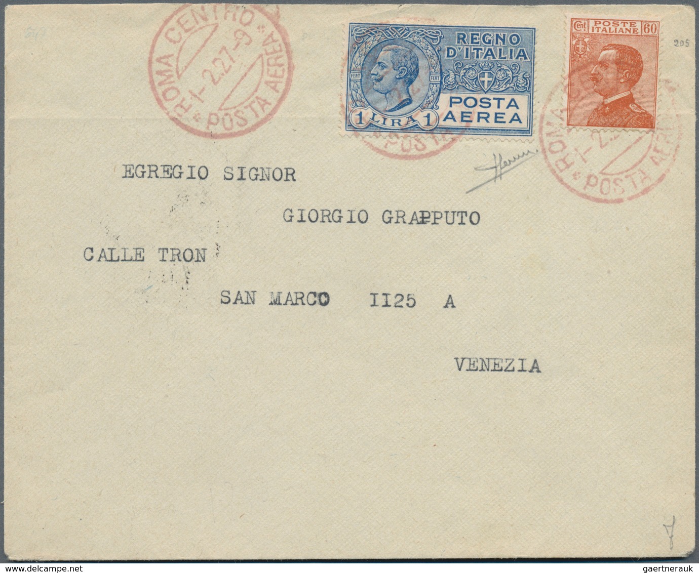 Italien: 1927/1940, AIRMAIL, lot of eight flight covers/cards, mainly first/special flights: 1.2.192