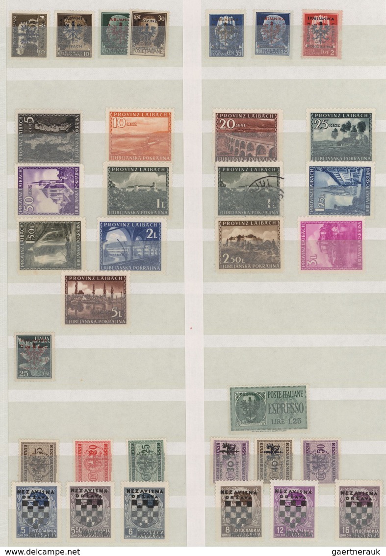 Italien: 1939/1945, Italian Adriatic Area, Mint Collection/assortment On Stockpages, Comprising Occu - Verzamelingen