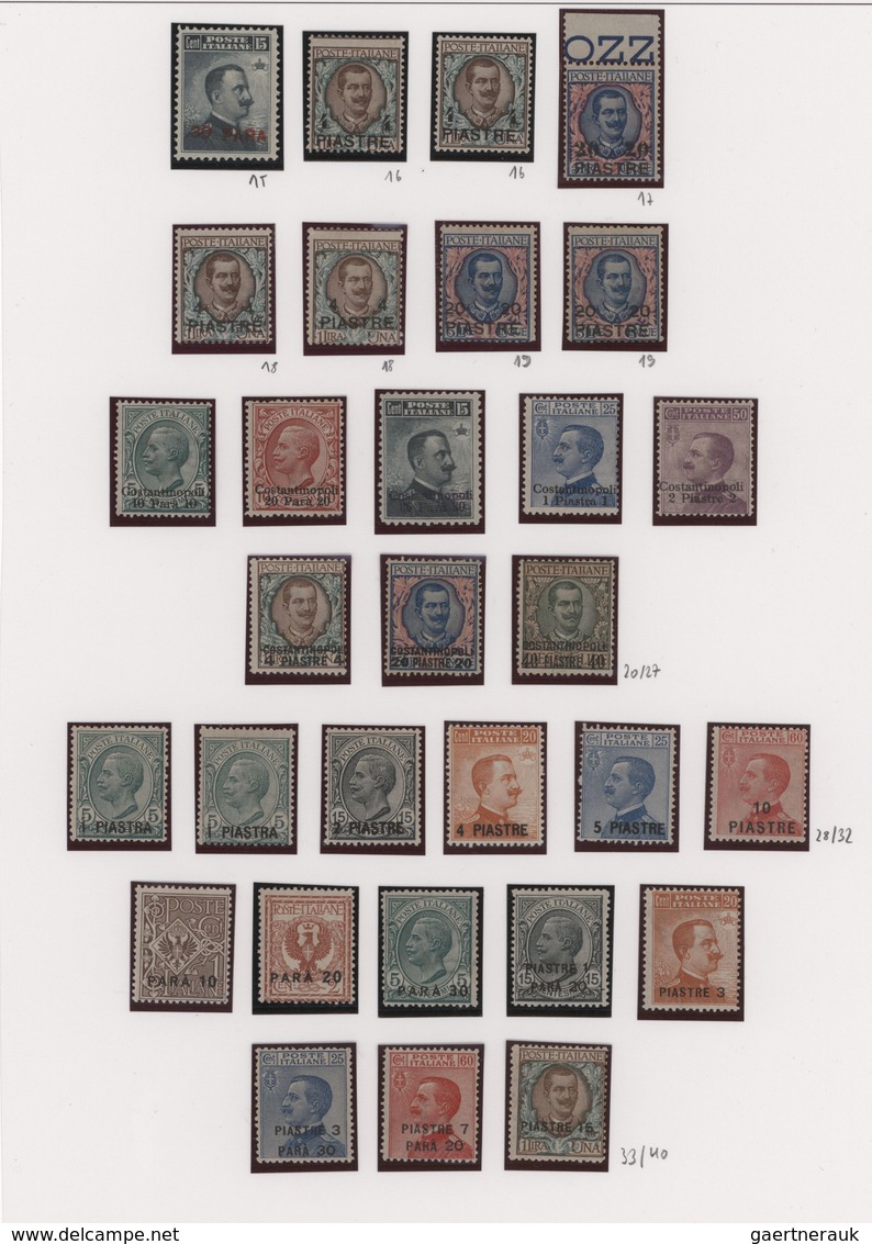 Italienische Post In Der Levante: 1902/1923, A Splendid Mint Collection Of 151 Stamps Well Arranged - Emisiones Generales