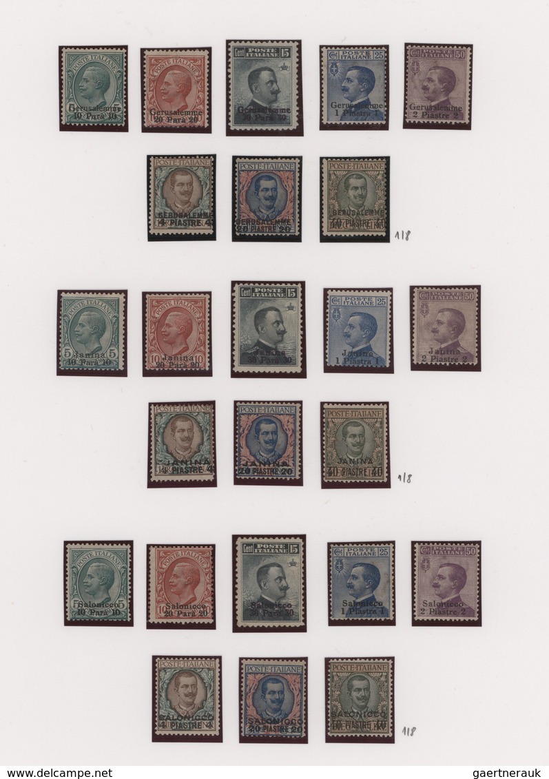 Italienische Post In Der Levante: 1902/1923, A Splendid Mint Collection Of 151 Stamps Well Arranged - Emissions Générales