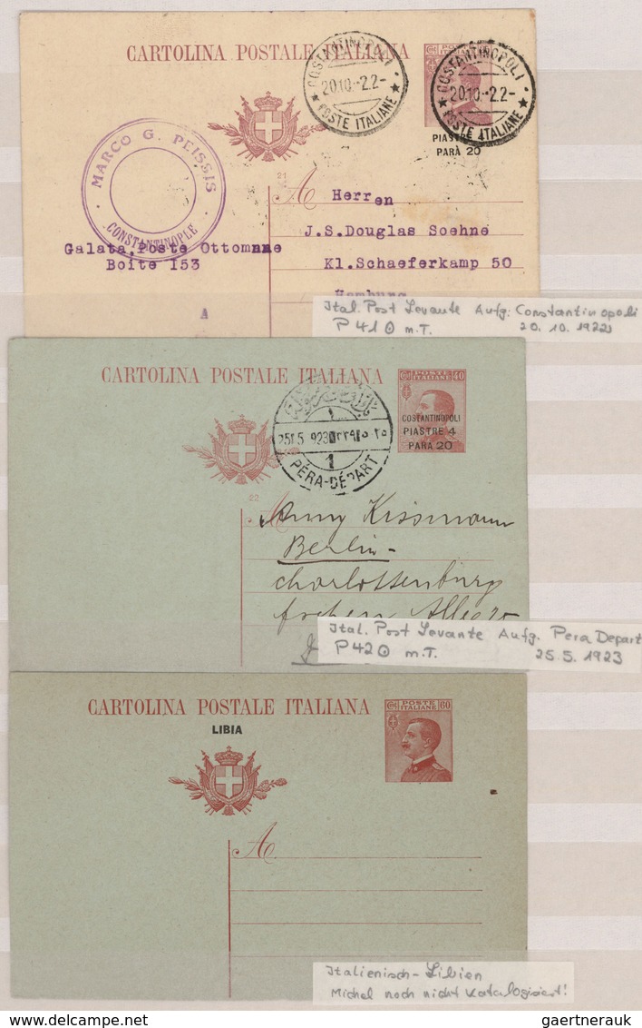 Italienische Post In Der Levante: 1909/1922, Italian Mediterranean Area (Albania/Levant/Lybia), Lot - Amtliche Ausgaben