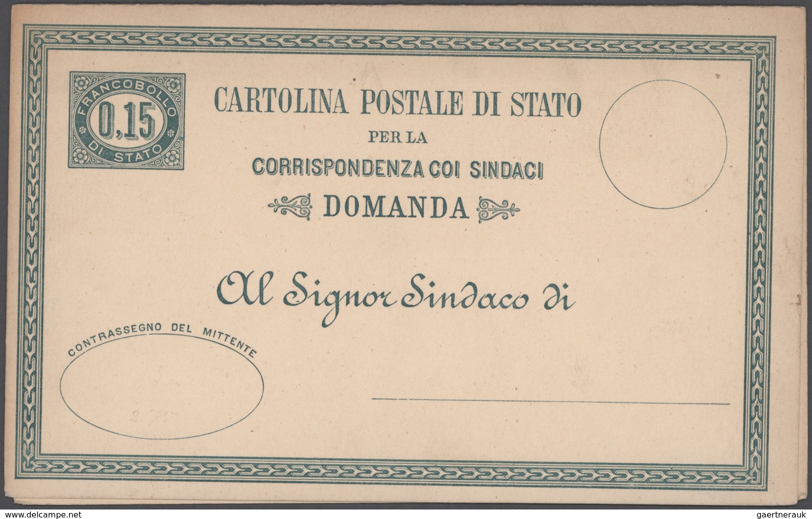 Italien - Ganzsachen: 1877/1934, Lot Of More Than 70 Used And Unused Stationeries, Mainly Cards, Inc - Postwaardestukken