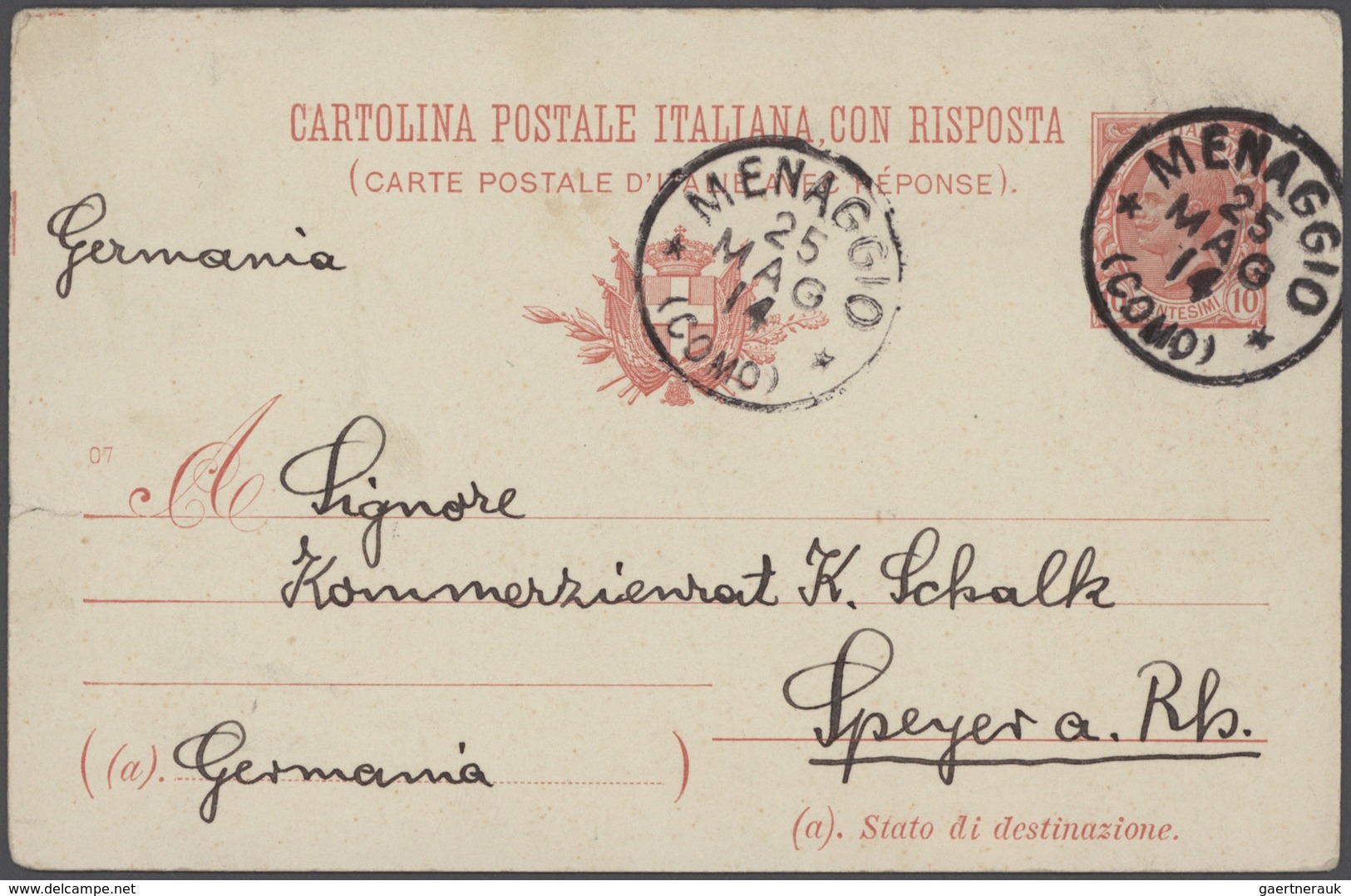 Italien - Ganzsachen: 1877/1934, Lot Of More Than 70 Used And Unused Stationeries, Mainly Cards, Inc - Entero Postal