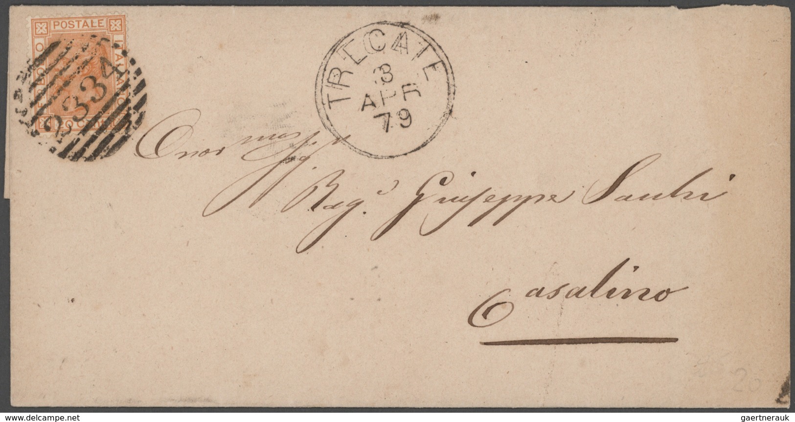 Italien - Stempel: 1868/1889, NUMERAL CANCELLATIONS On Vittoria Emanuele/Umberto, Collection Of More - Marcofilía