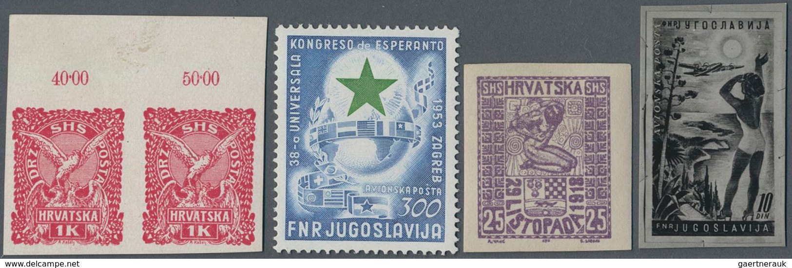 Jugoslawien: 1918/1985, Specialised Assortment On Retail Cards, Incl. Some Early And Semi-modern Spe - Briefe U. Dokumente