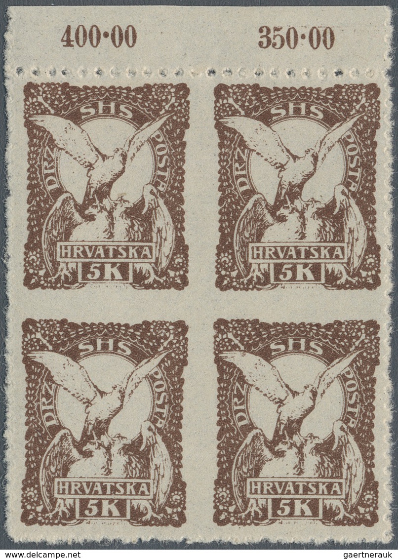 Jugoslawien: 1919, Definitives, Design "Falcon/Liberty", Specialised Assortment Of Imperfs, Proofs, - Lettres & Documents