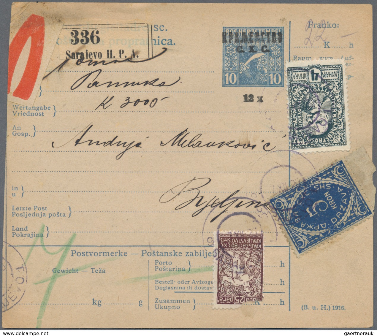 Jugoslawien: 1920/2002 accumulation of ca. 750 used/CTO-used and unused postal stationeries incl. po