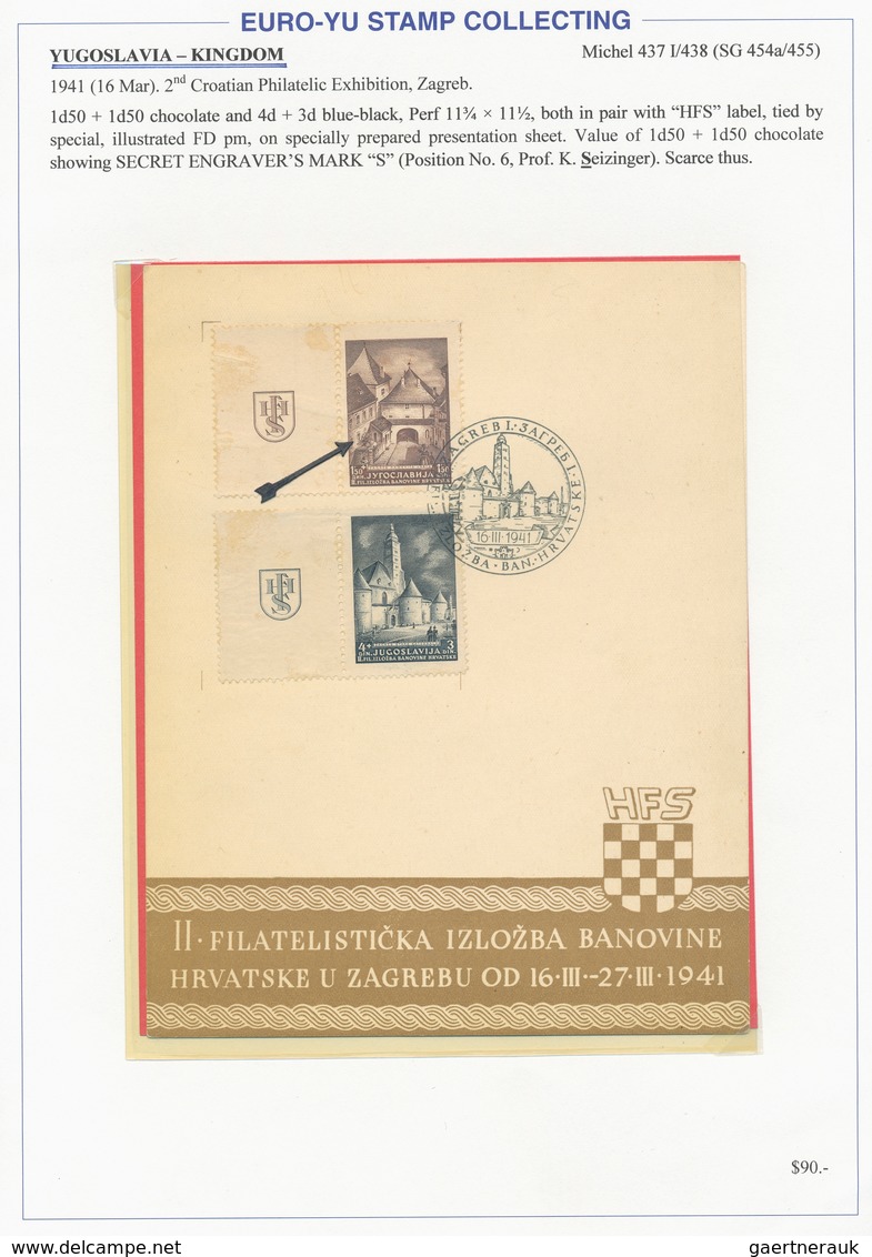 Jugoslawien: 1924/1941, Collection Of 31 Covers/cards (plus Some U/m Material) On Written Up Album P - Brieven En Documenten