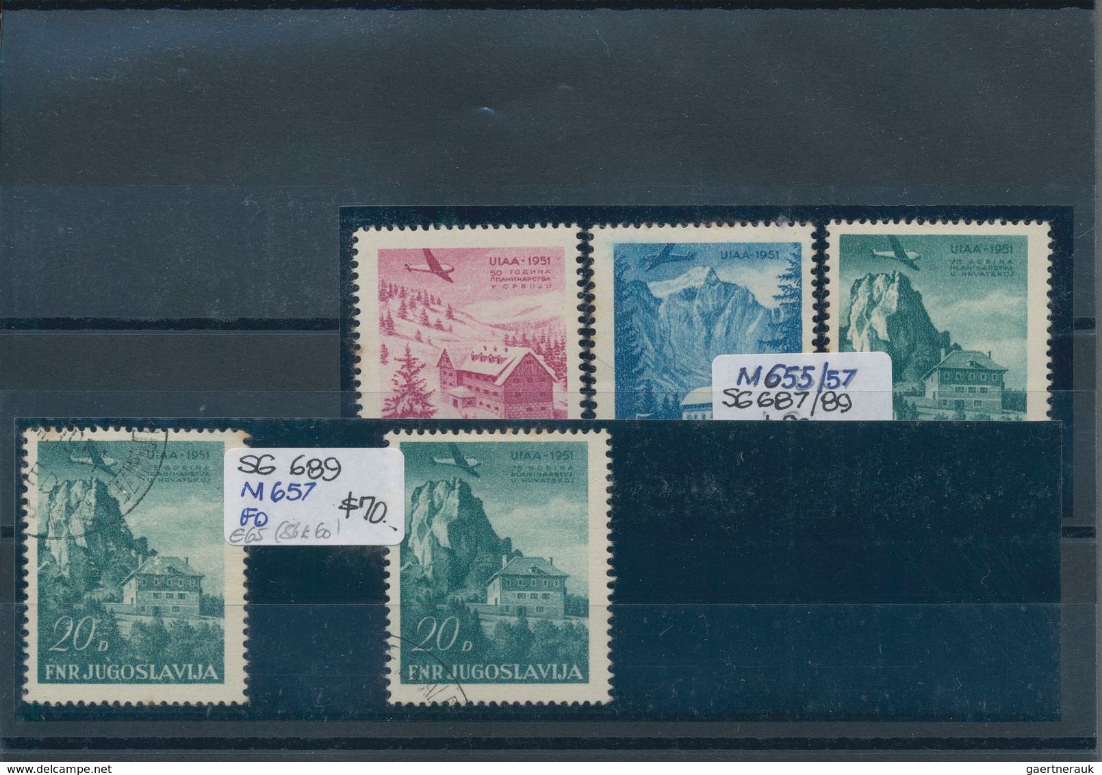 Jugoslawien: 1937/1970 (ca.), Mainly U/m Holding On Stockcards In A Small Binder, Almost Exclusively - Lettres & Documents