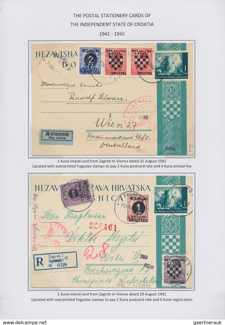 Jugoslawien: 1941/1945, Jugoslavia During WW II (independent Croatia, German Occupation Of Serbia, G - Cartas & Documentos