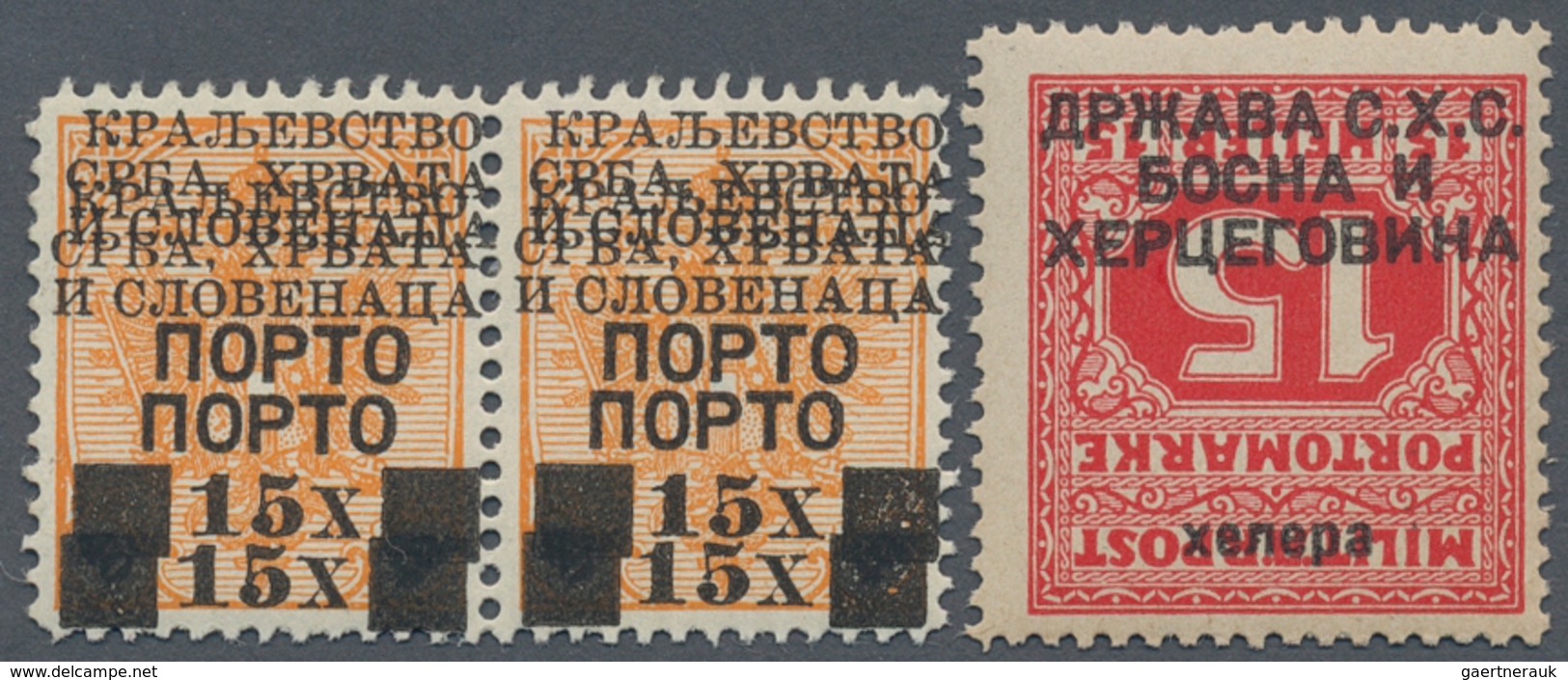 Jugoslawien - Portomarken: 1918/1919, Overprints On Bosnia/Austria, Specialised Assortment Of Apprx. - Portomarken