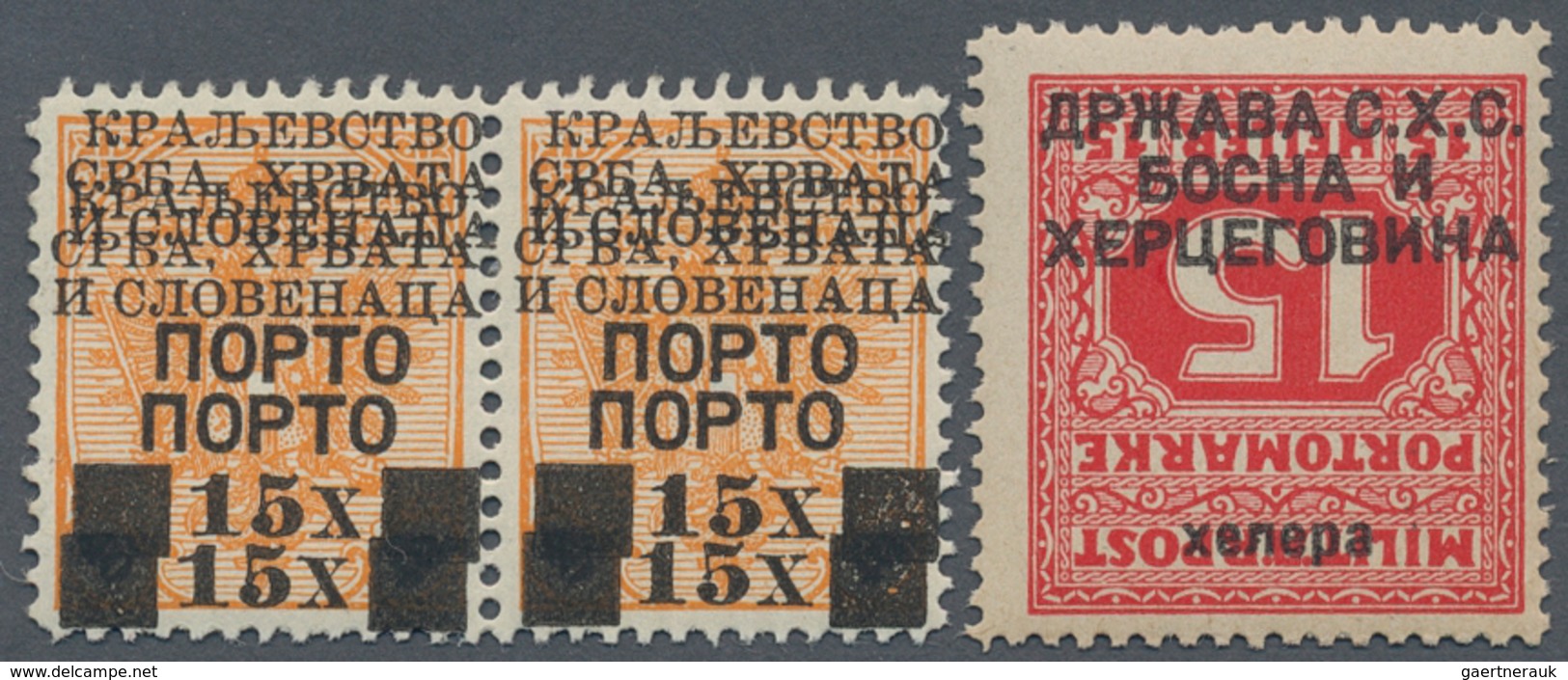 Jugoslawien - Portomarken: 1918/1919, Overprints On Bosnia/Austria, Specialised Assortment Of Apprx. - Strafport