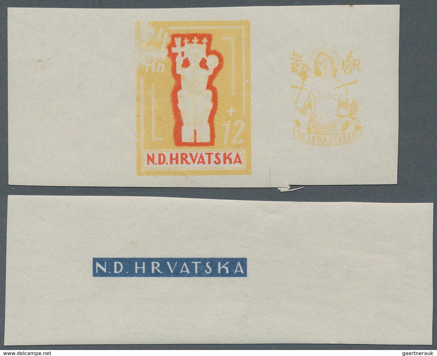 Kroatien: from 1918 interesting lot, almost only better single pieces, incl. trial prints, imperfora