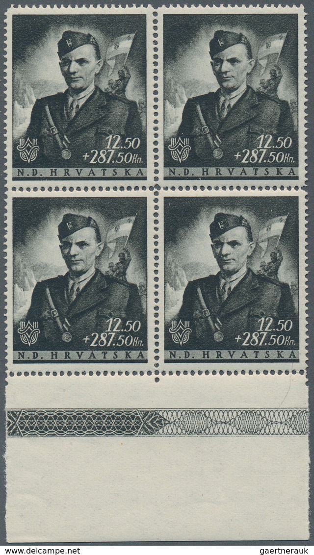 Kroatien: from 1918 interesting lot, almost only better single pieces, incl. trial prints, imperfora