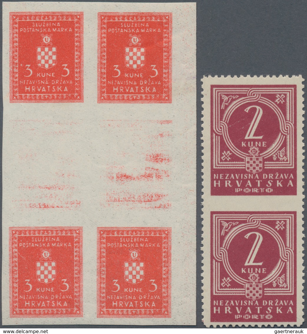 Kroatien: 1941/1943, Specialised Assortment On Retails Cards, Comprising Apprx. 38 Stamps And Two So - Kroatië