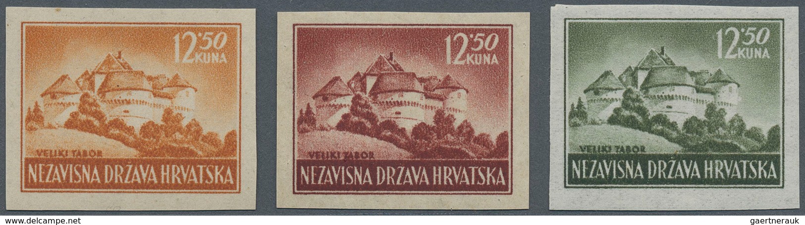 Kroatien: 1941/1944, Definitives "Pictorials", Specialised Mint Assortment Of Apprx. 230 Stamps Show - Kroatië