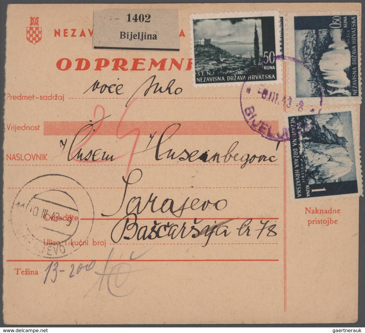 Kroatien: 1941/1944, Lot Of Apprx. 125 (mainly Commercial) Covers/cards, Nice Range Of Postmarks (al - Croatie