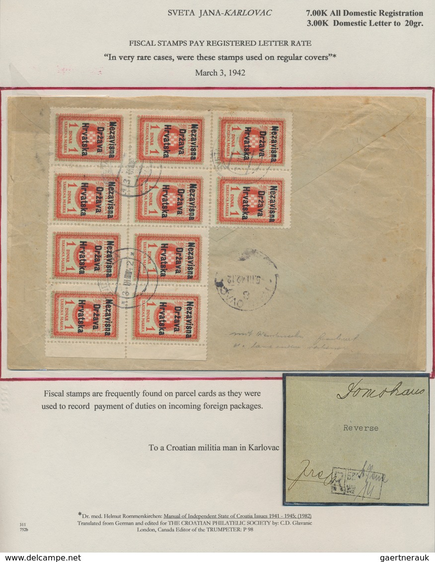 Kroatien: 1941/1945, Postal History Of Croatia, Extraordinary Exhibit Of Apprx. 280 Covers/cards On - Croatie