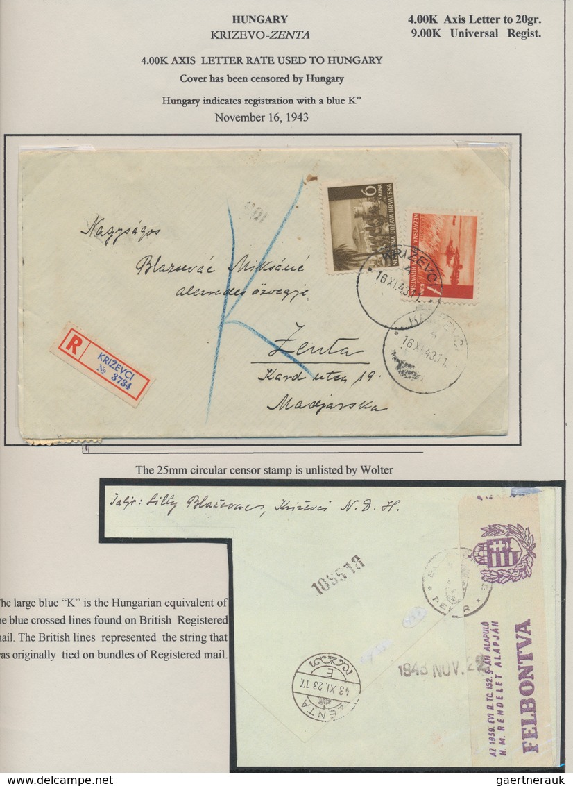 Kroatien: 1941/1945, Postal History Of Croatia, Extraordinary Exhibit Of Apprx. 280 Covers/cards On - Croacia