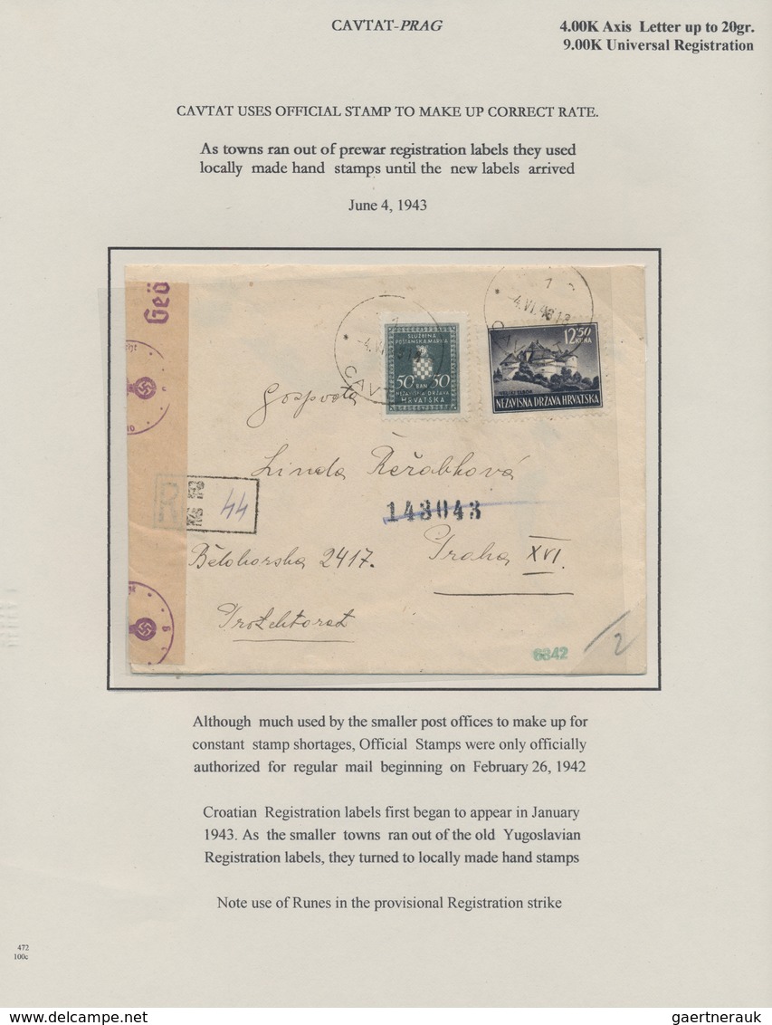 Kroatien: 1941/1945, Postal History of Croatia, extraordinary exhibit of apprx. 280 covers/cards on