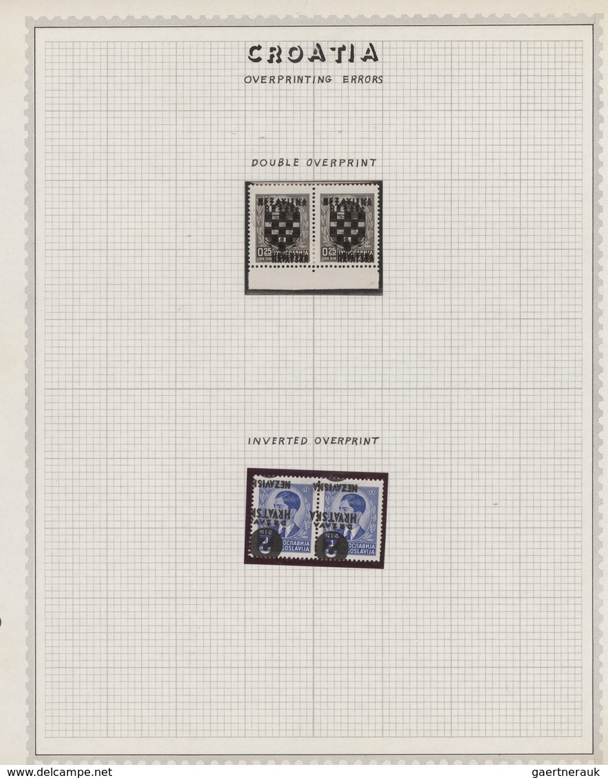 Kroatien: 1941/1945, Specialised Mint Collection On Written Up Album Pages, Comprising 1941 3rd Over - Kroatië