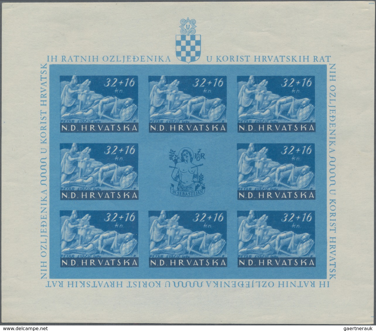 Kroatien: 1942/1945, Assortment Of 49 Mini Sheets (only Complete Sets), E.g. 1941 Red Cross, 1942 Ai - Kroatië