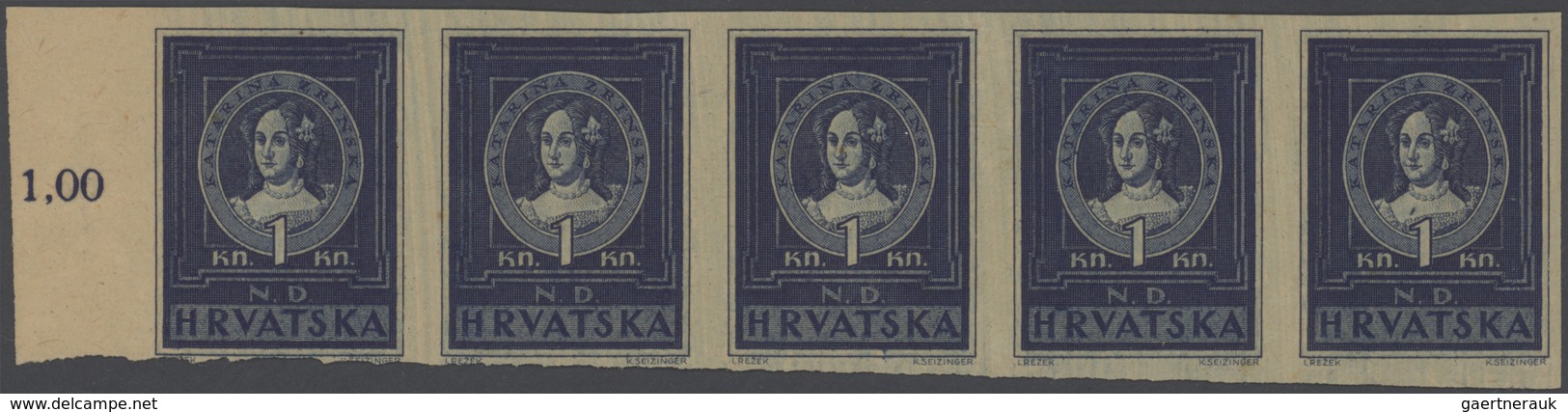 Kroatien: 1942/1992, Mint Assortment Of Sheets/large Units, Mainly 1940s, Also Mini Sheets And Some - Kroatië