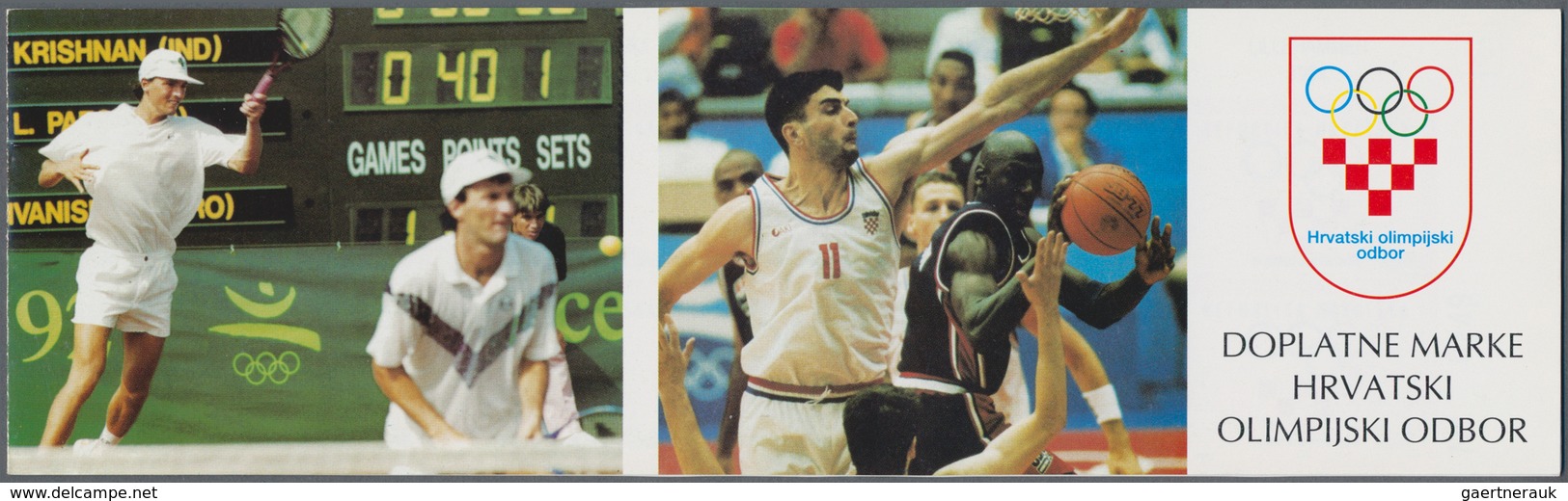 Kroatien - Zwangszuschlagsmarken: 1996, National Olympic Committee, Booklet With Pane Of Ten IMPERFO - Croacia