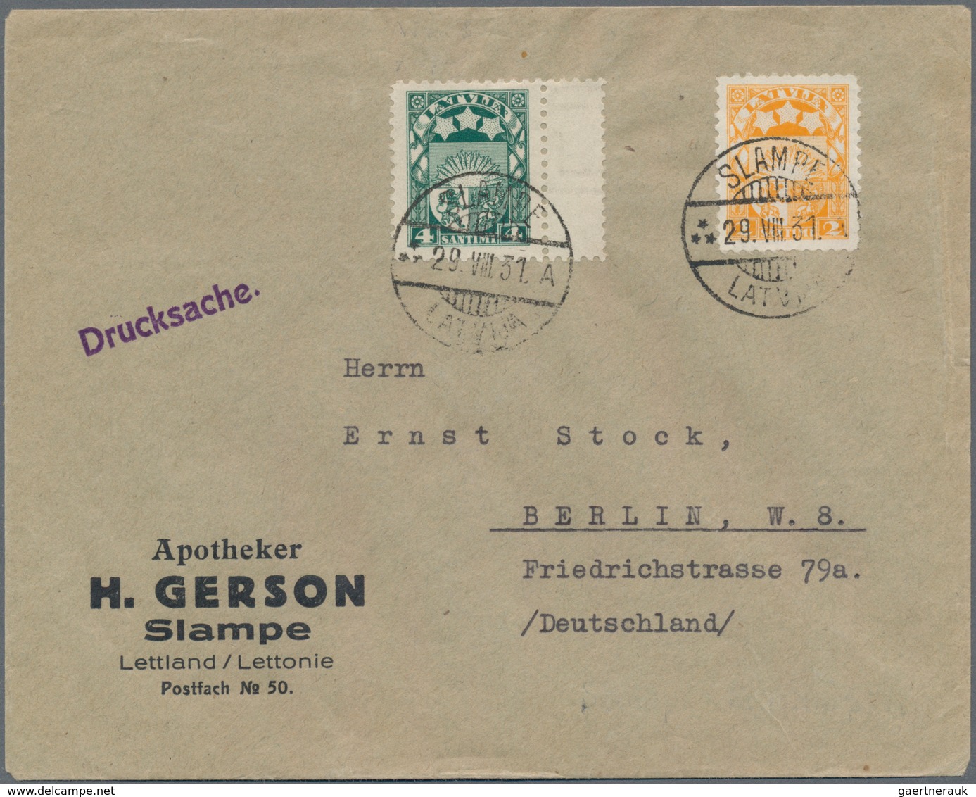 Lettland: 1919 - 1940, Lot Of 19 Covers, While Letters, Postal Stationeries And Postcards With Censo - Letonia