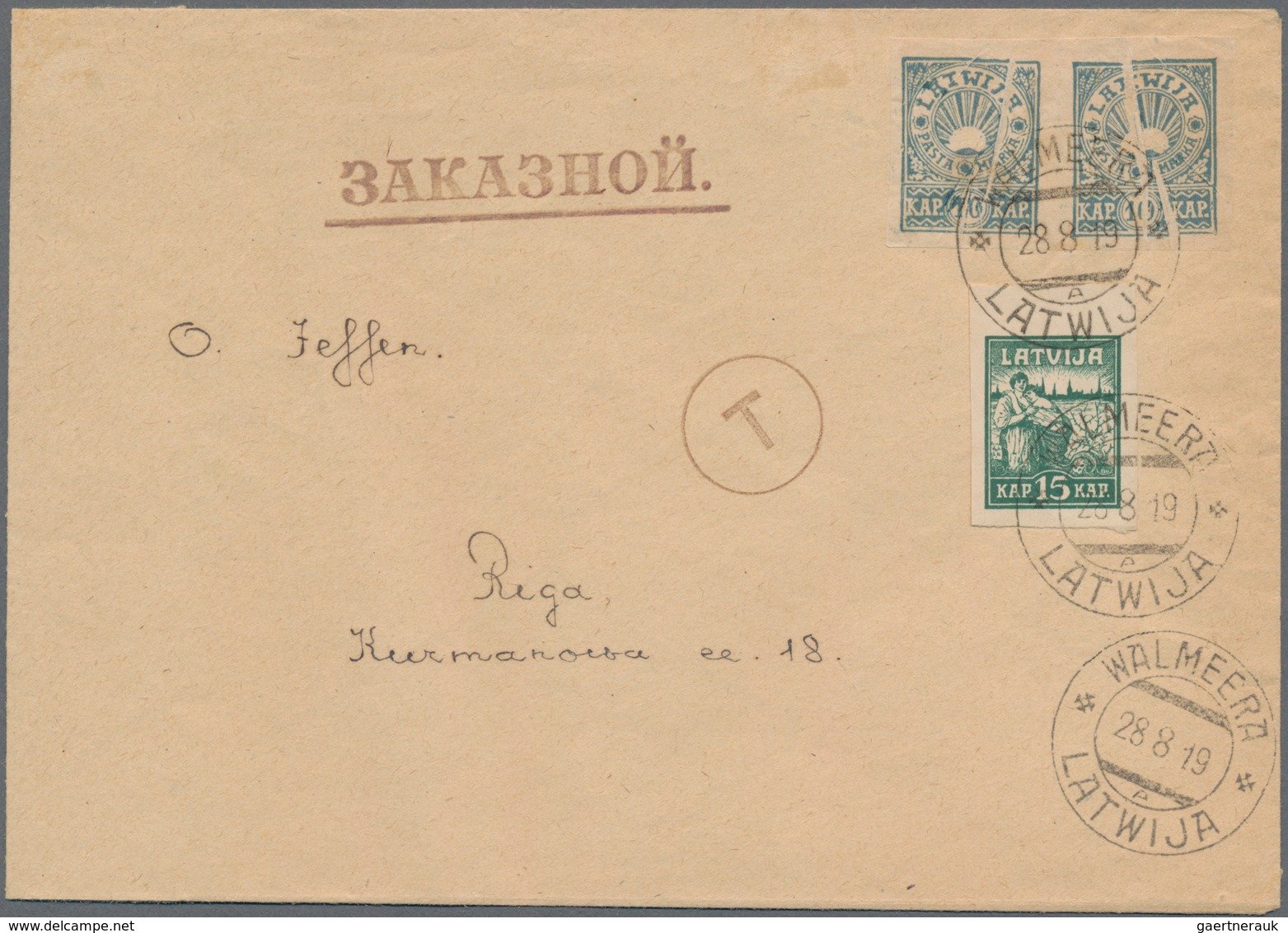 Lettland: 1919 - 1940, Lot Of 19 Covers, While Letters, Postal Stationeries And Postcards With Censo - Letland