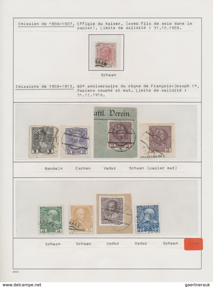 Liechtenstein: 1901/1921, Österreichische Marken In Liechtenstein Verwendet, Posten Mit 37 Marken, T - Verzamelingen