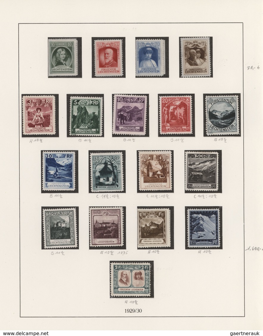 Liechtenstein: 1912/2008, Oft Postfrische Sammlung In Drei Lindner-Vordruckalben, In Den Hauptnummer - Collections