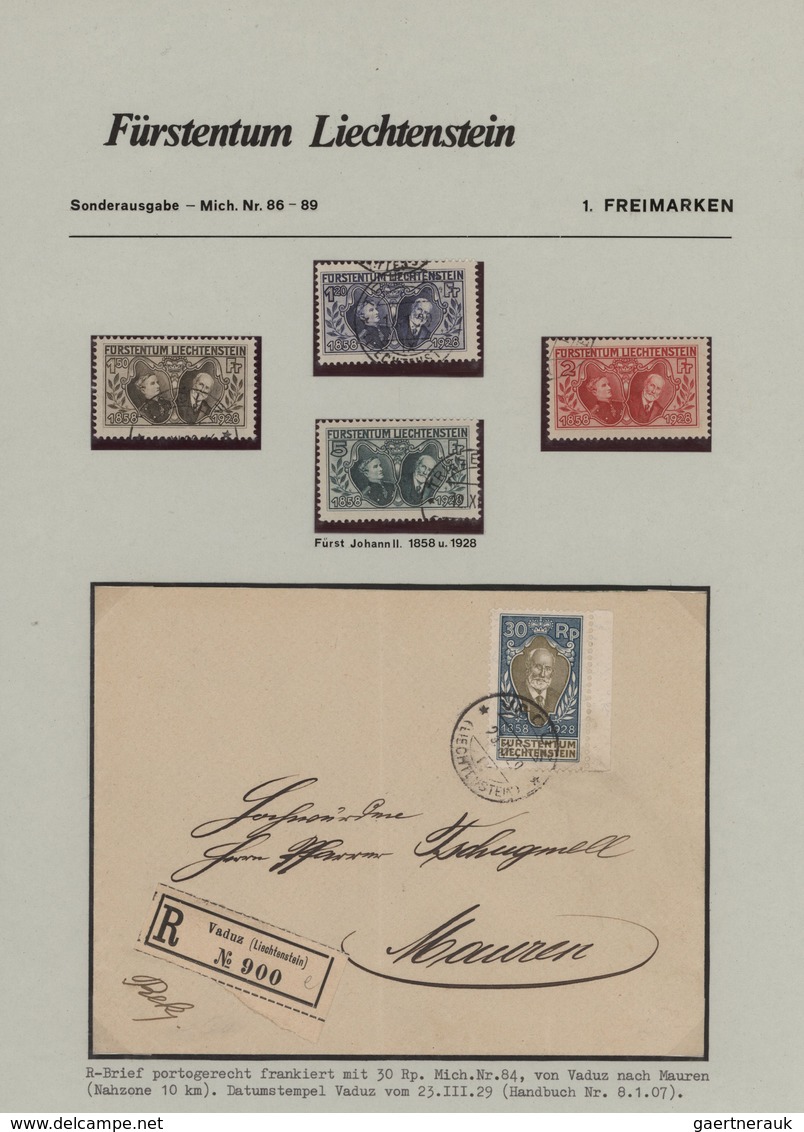 Liechtenstein: 1912/74, Gestempelte Sammlung, Nur Wenige Spitzenwerte Fehlen, Mit Zusätzlich Vielen - Verzamelingen