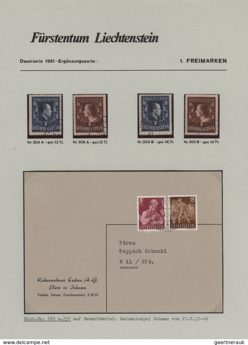 Liechtenstein: 1912/74, gestempelte Sammlung, nur wenige Spitzenwerte fehlen, mit zusätzlich vielen