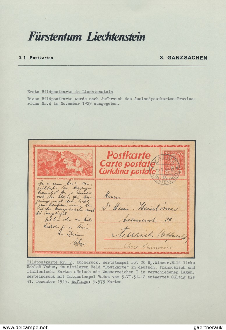 Liechtenstein: 1918/1997, Gestempelte Ganzsachensammlung Anfangs Lücken Ab 1949 überkomplett Sehr Sa - Lotes/Colecciones