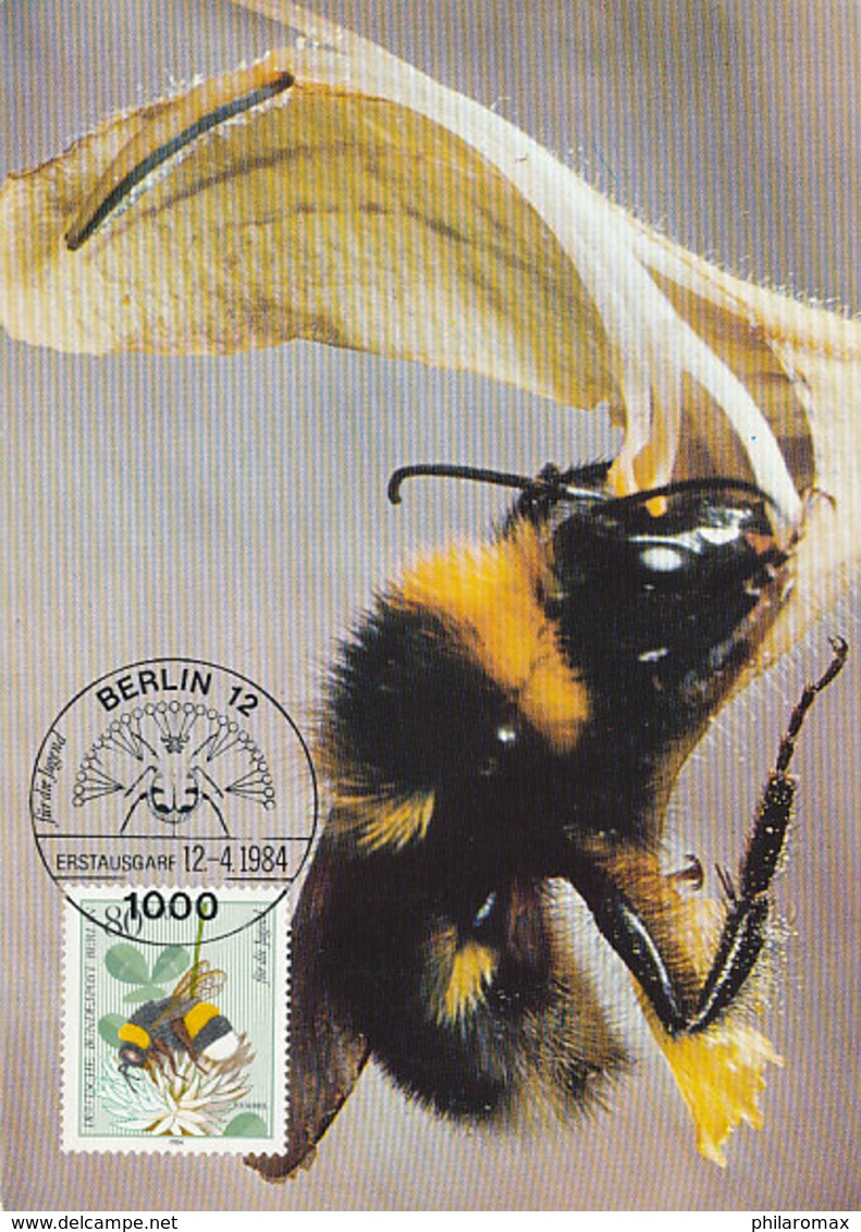 D38958 CARTE MAXIMUM CARD 1984 GERMANY - BUMBLE BEE CP ORIGINAL - Andere & Zonder Classificatie