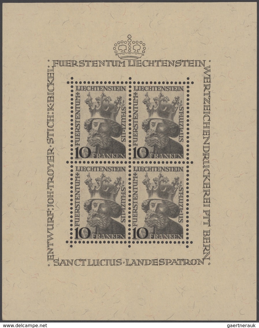 Liechtenstein: 1939/1989, Großartige Postfrische Kleinbogen-Sammlung In Drei Bogenmappen, Dabei U.a. - Lotes/Colecciones