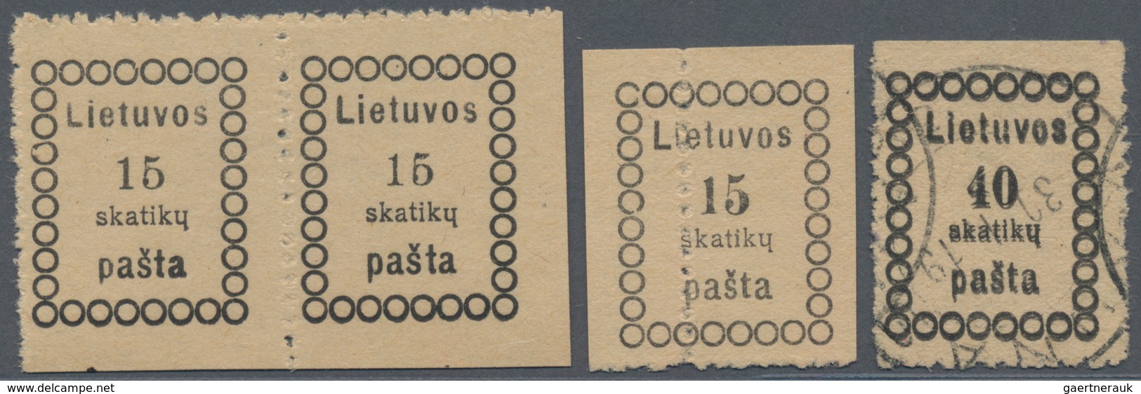 Litauen: 1918-19 Specialized Collection Of More Than 320 Stamps From The First Vilnius And The Three - Litauen