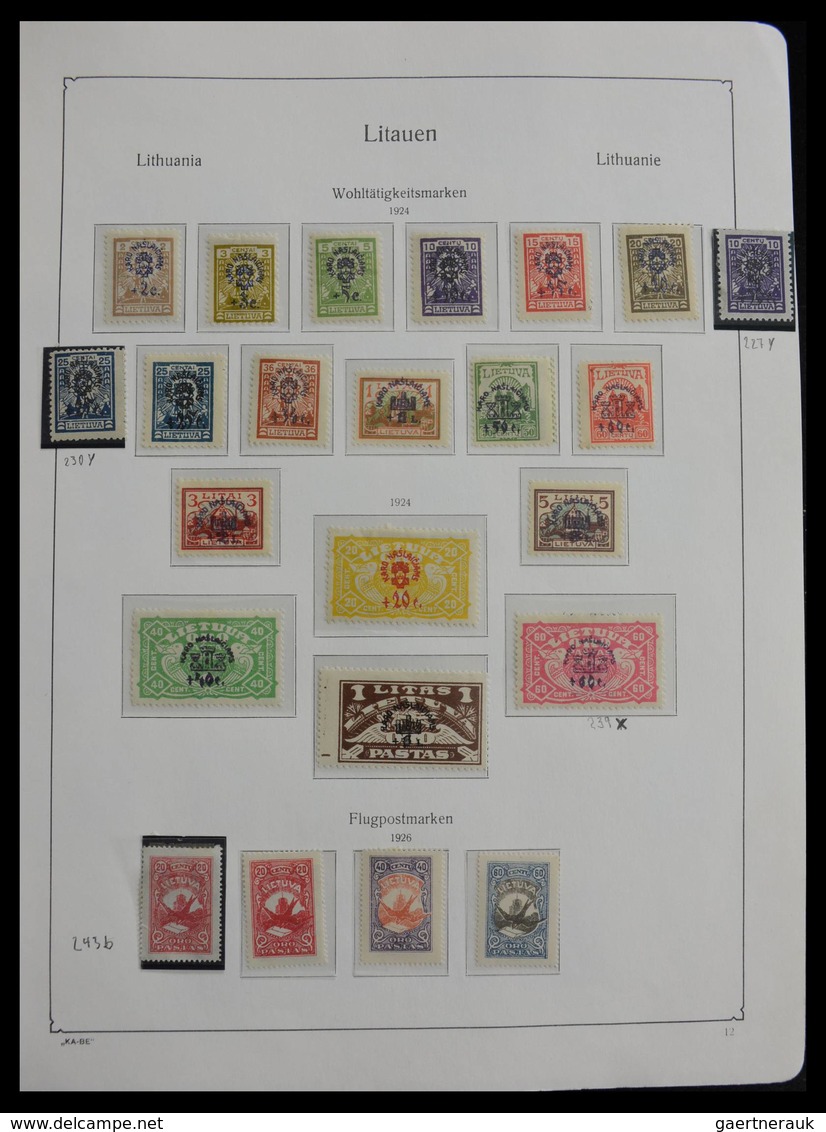 Litauen: 1918-2010: Well filled, MNH and mint hinged collection Lithuania 1918-2010 in Kabe album, i