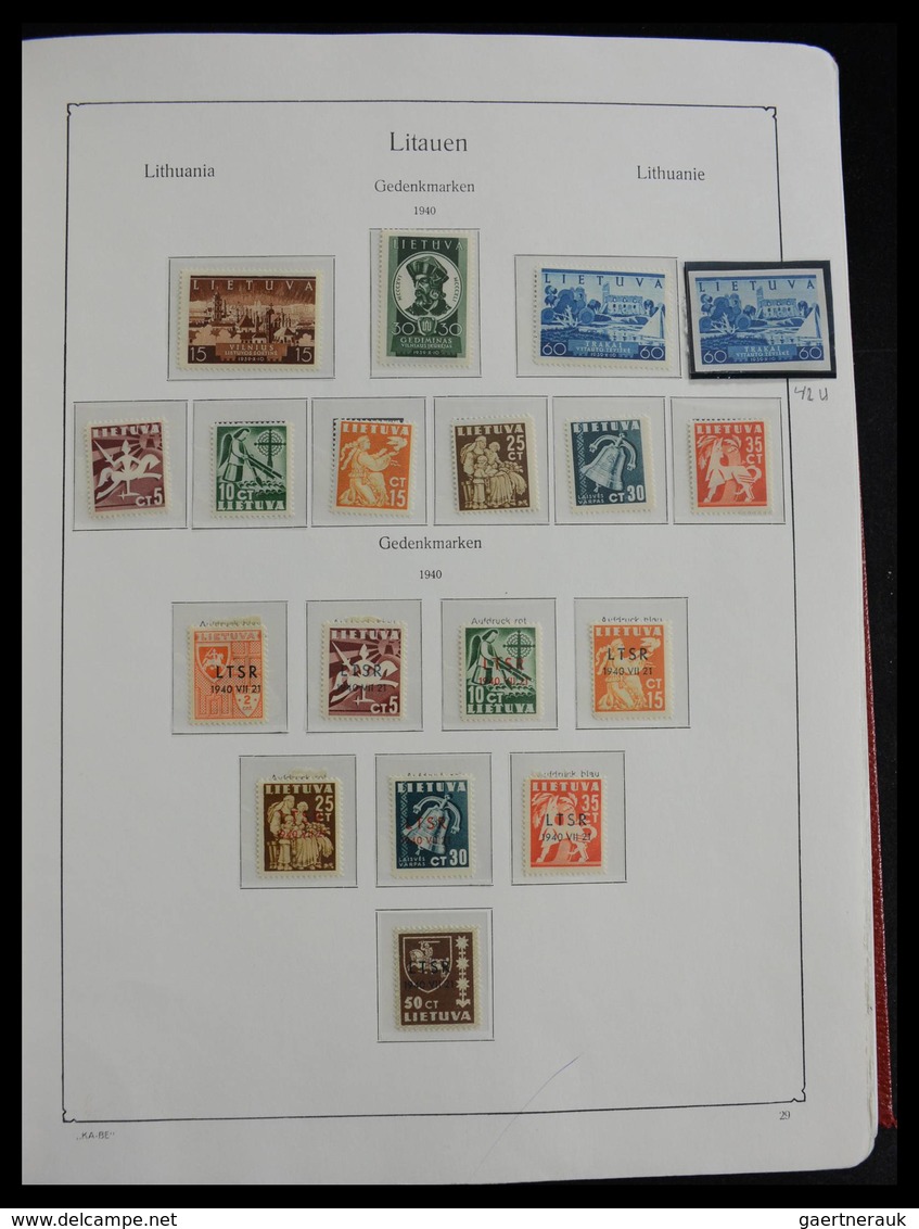 Litauen: 1918-2010: Well filled, MNH and mint hinged collection Lithuania 1918-2010 in Kabe album, i