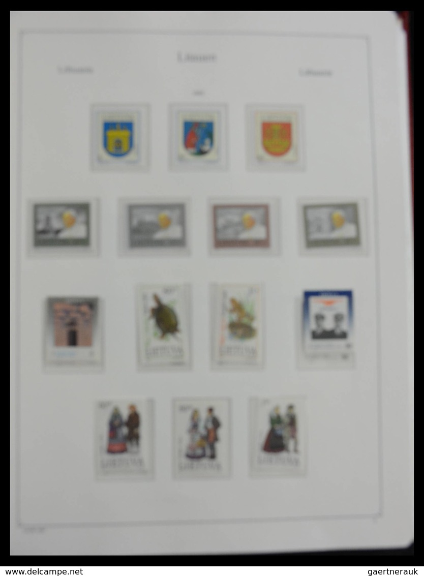 Litauen: 1918-2010: Well filled, MNH and mint hinged collection Lithuania 1918-2010 in Kabe album, i