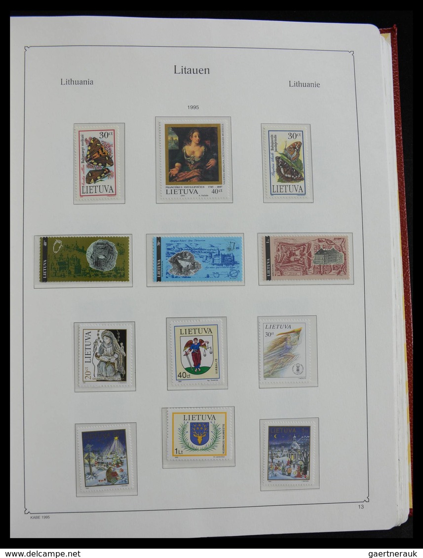 Litauen: 1918-2010: Well filled, MNH and mint hinged collection Lithuania 1918-2010 in Kabe album, i