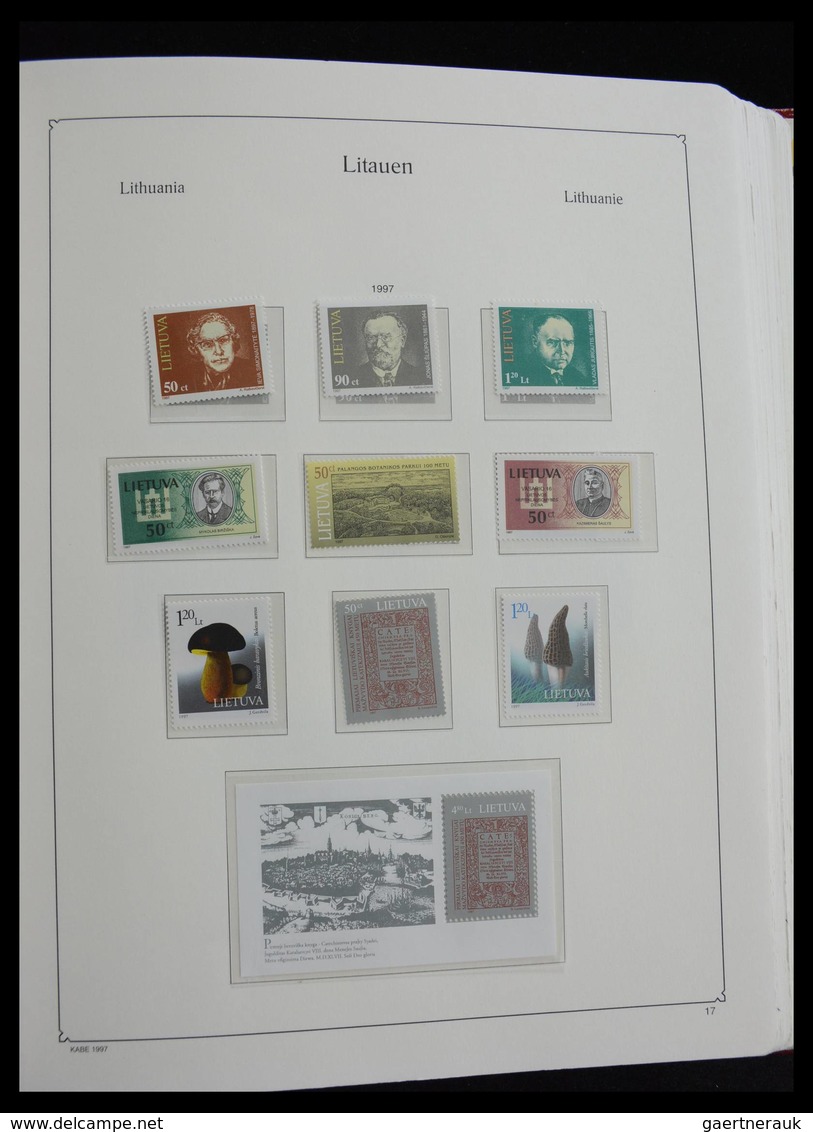 Litauen: 1918-2010: Well filled, MNH and mint hinged collection Lithuania 1918-2010 in Kabe album, i