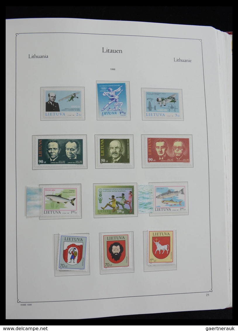 Litauen: 1918-2010: Well filled, MNH and mint hinged collection Lithuania 1918-2010 in Kabe album, i